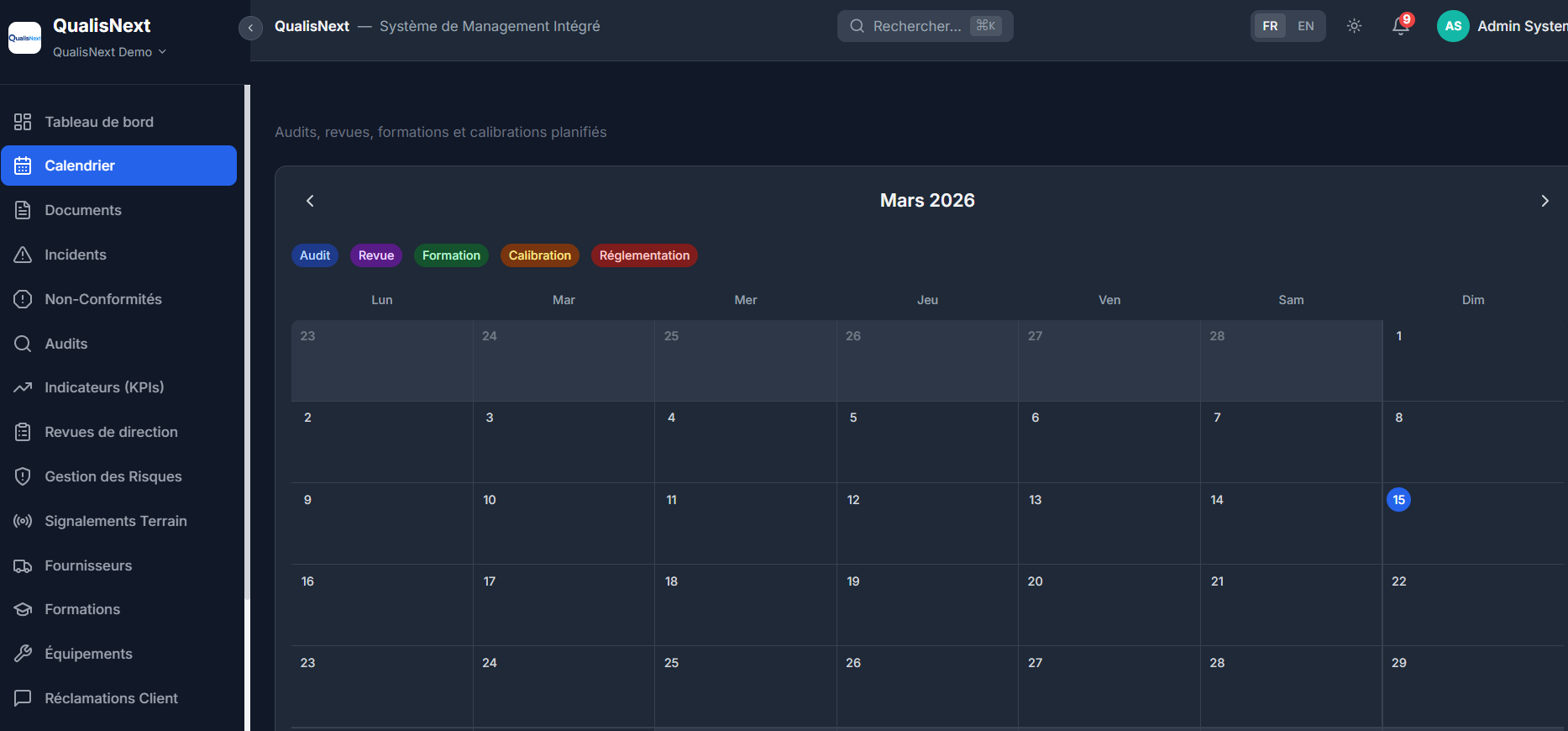 Calendrier